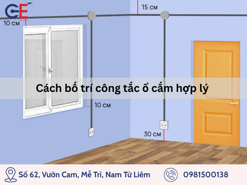 Nguyên tắc bố trí công tắc ổ cắm điện trong nhà 