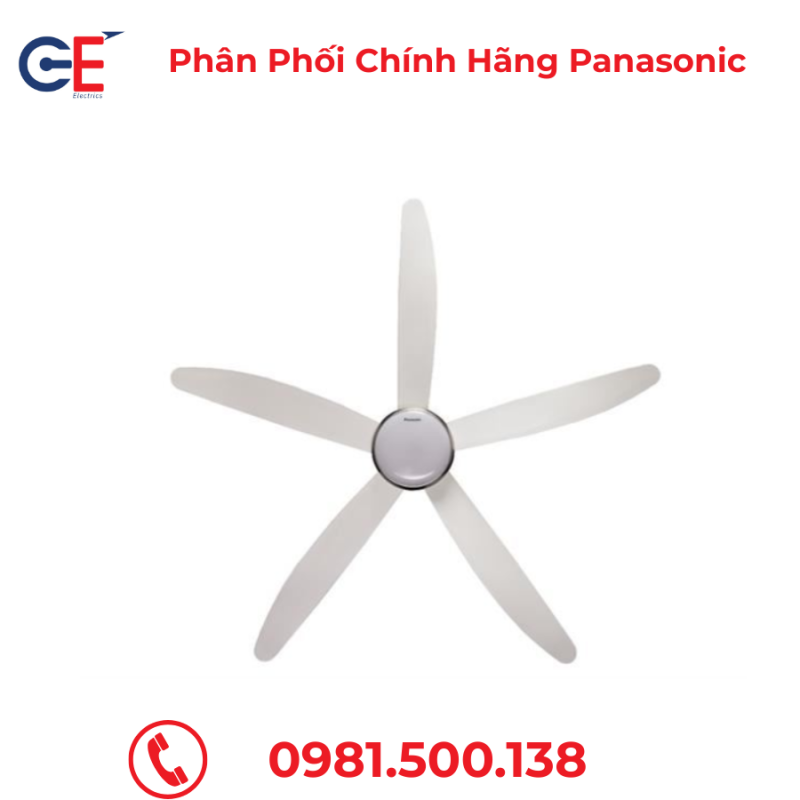 Quạt trần có đèn led 5 cánh Panasonic