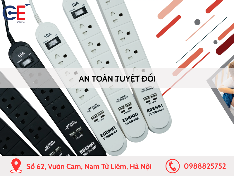 Thiết bị điện Edenki - An toàn điện tuyệt đối với màng che chủ động