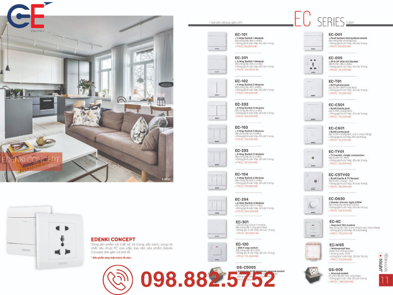 Thiết bị điện edenki rủi ro về lỗi mẫu