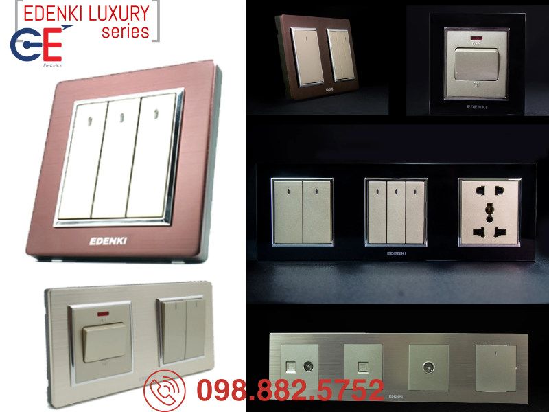 Thiết bị điện edenki vật liệu PC chống cháy