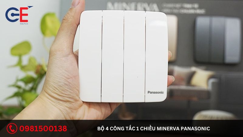 Tính năng của bộ 4 công tắc 1 chiều Minerva Panasonic