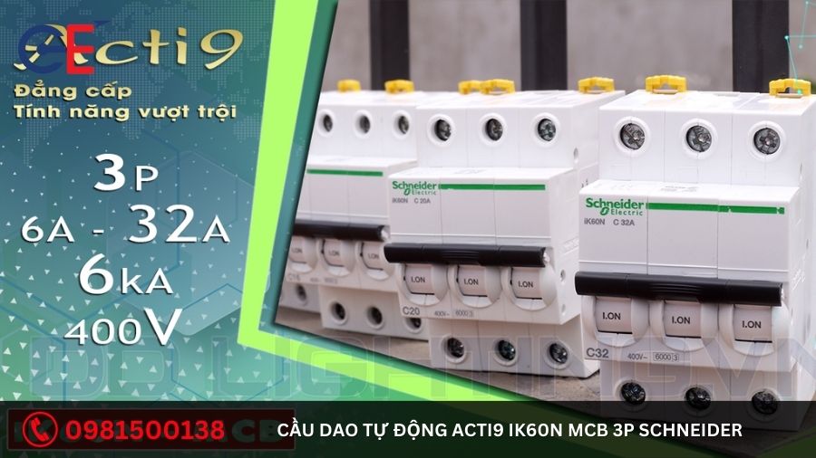 Tính năng của cầu dao tự động Acti9 iK60N MCB 3P Schneider