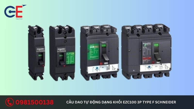 Tính năng của cầu dao tự động dạng khối EZC100 3P Type F Schneider