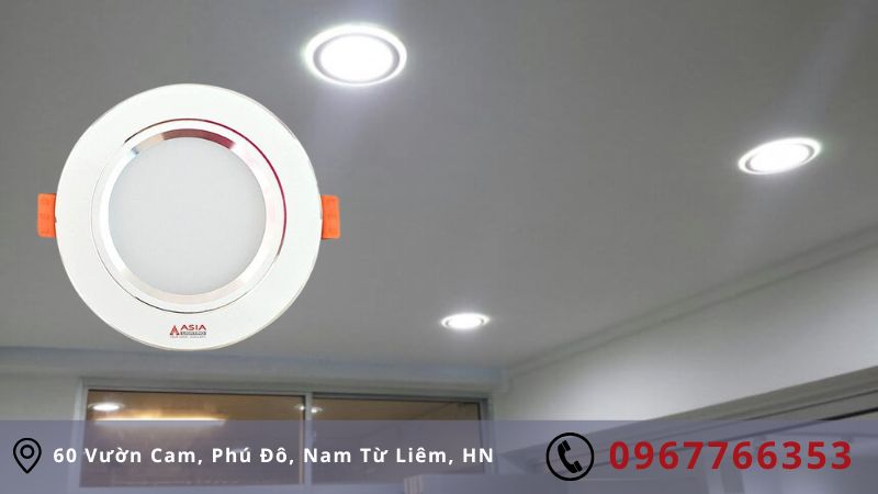 Tính năng của âm trần Asia 9W viền trắng đổi màu