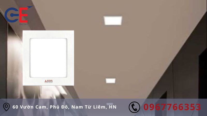 Tính năng của đèn âm trần vuông 3 màu 6W Asia