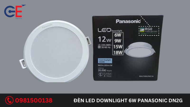 Tính năng của đèn Led Downlight 6W Panasonic DN2G 