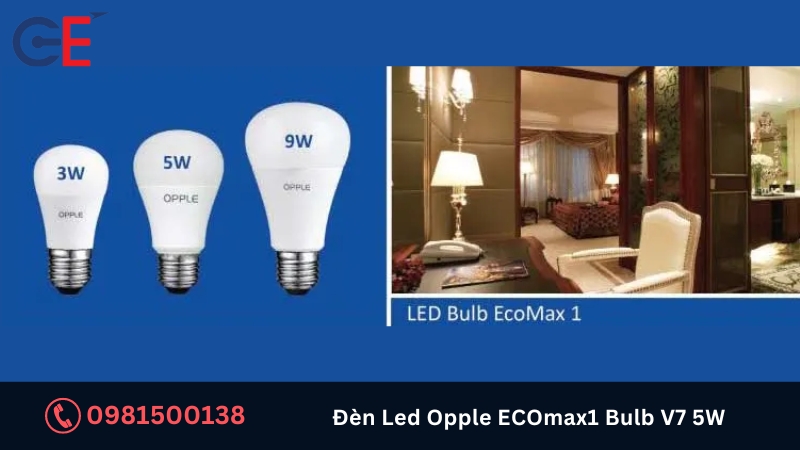 Tính năng của đèn Led Opple ECOmax1 Bulb V7 5W