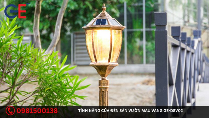 Tính năng của đèn sân vườn màu vàng GE-DSV02