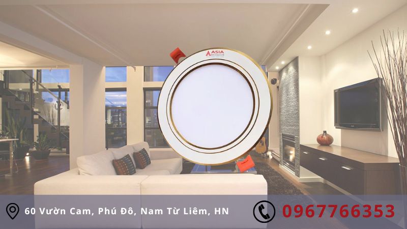 Tính năng của Downlight 12W đổi màu viền vàng Asia