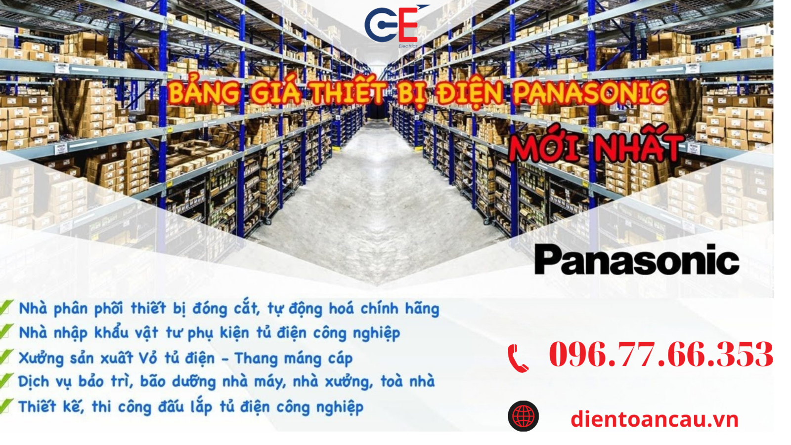 Đại lí GE phân phối thiết bị điện Panasonic