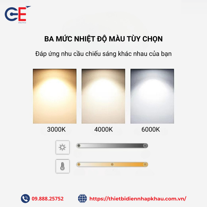 tùy chọn nhiệt độ màu