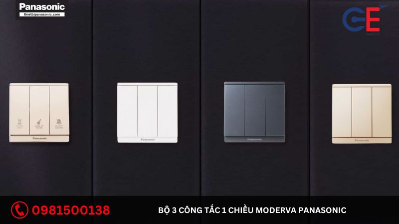 Ứng dụng của bộ 3 công tắc 1 chiều Moderva Panasonic