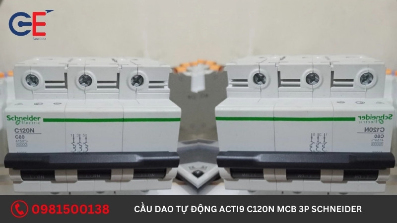 Ứng dụng của cầu dao tự động Acti9 C120N MCB 3P Schneider