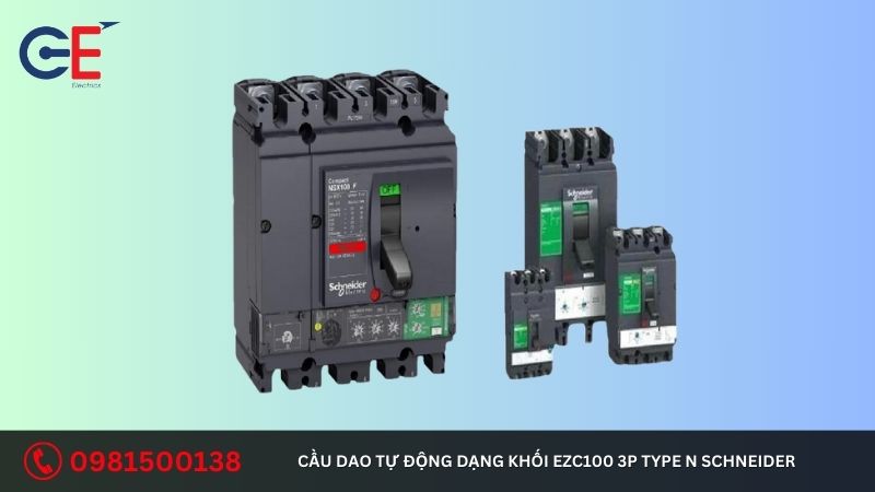 Ứng dụng của cầu dao tự động dạng khối EZC100 3P Type N Schneider