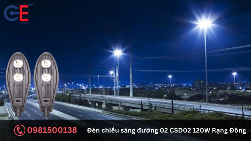 Ứng dụng của đèn chiếu sáng đường Rạng Đông CSD02 120W
