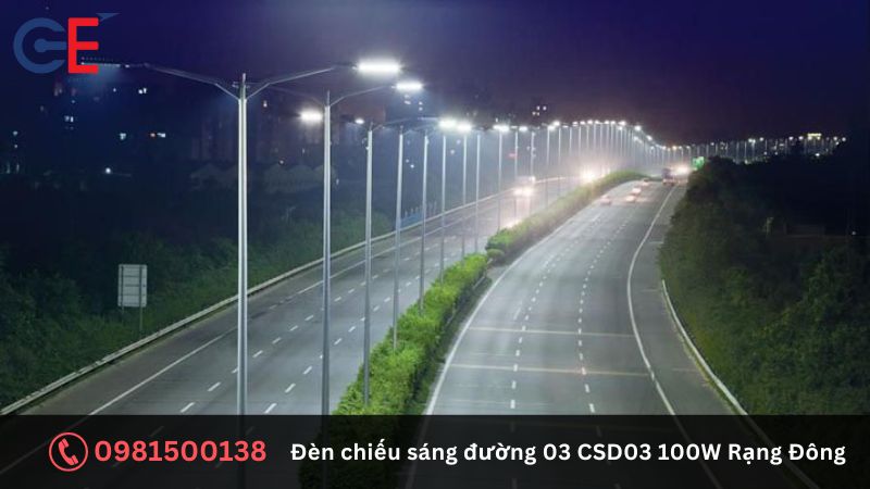Ưu điểm của đèn chiếu sáng đường Rạng Đông CSD03 100W 