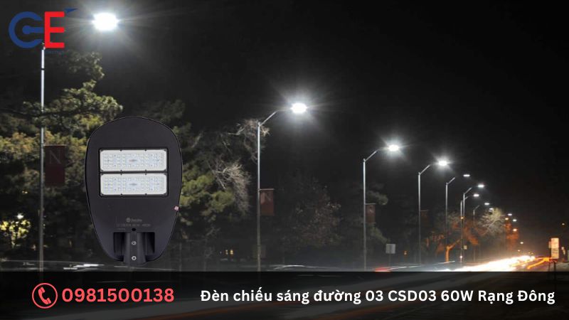 Ứng dụng của đèn chiếu sáng đường Rạng Đông CSD03 60W