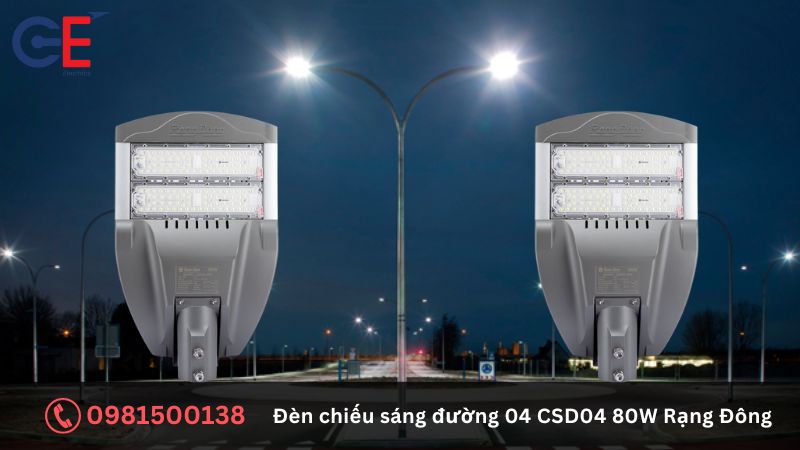 Ứng dụng nổi bật của đèn chiếu sáng đường Rạng Đông CSD04 80W