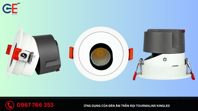 Ứng dụng của đèn âm trần rọi Tourmaline Kingled