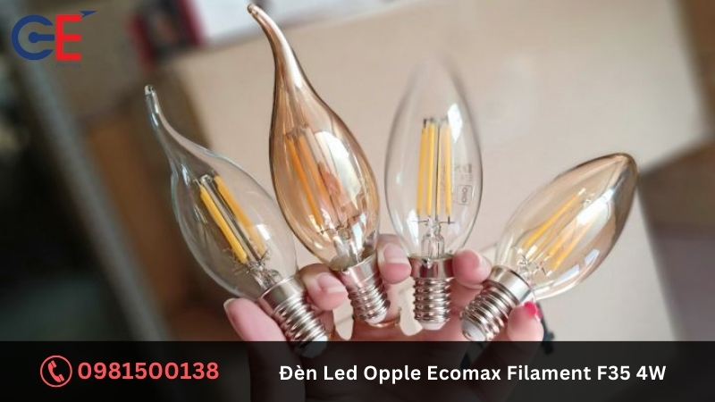 Ứng dụng của đèn Led Opple Ecomax Filament C35 2W