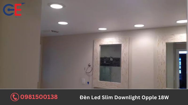 Ứng dụng của đèn LED Slim Downlight Opple 18W