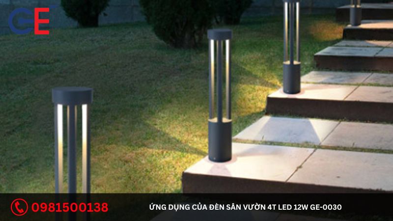 Ứng dụng của đèn sân vườn 4T Led 12W GE-0030