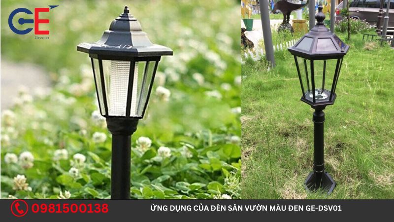 Ứng dụng của đèn sân vườn màu đen GE-DSV01