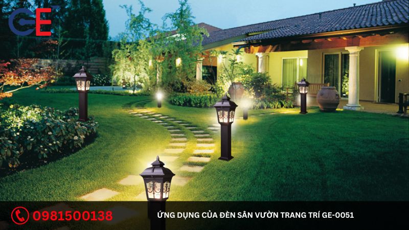 Ứng dụng của đèn sân vườn trang trí GE-0051