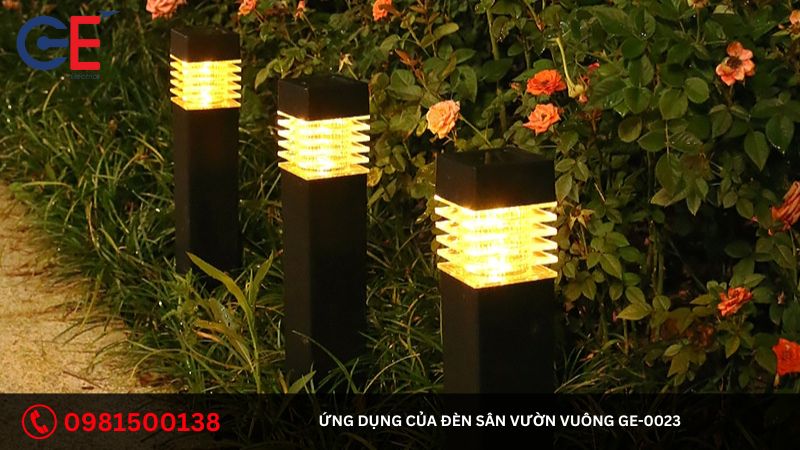 Ứng dụng của đèn sân vườn vuông GE-0023