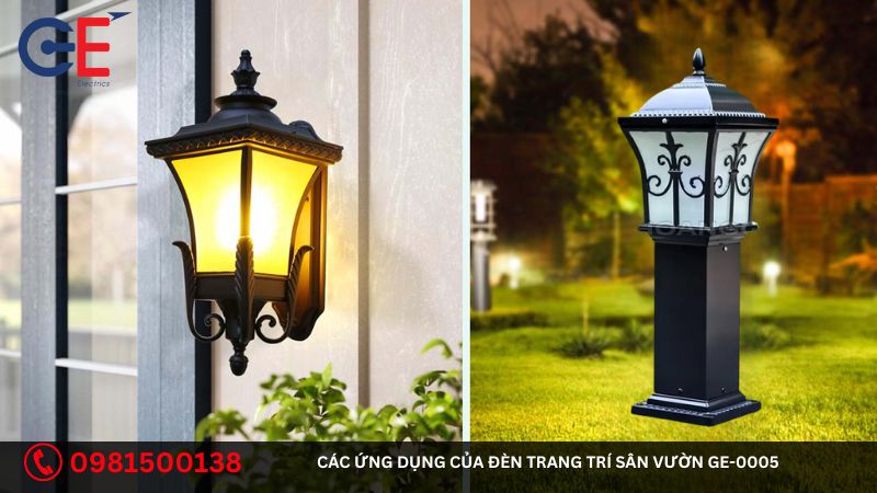 Các ứng dụng của đèn trang trí sân vườn GE-0005