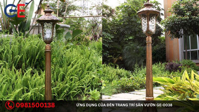 Ứng dụng của đèn trang trí sân vườn GE-0038