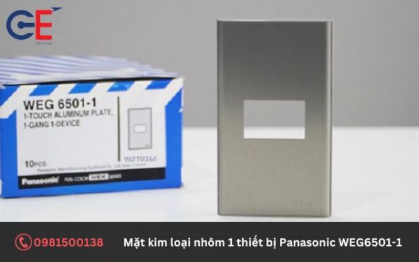 Ứng dụng của mặt kim loại nhôm 1 thiết bị Panasonic WEG6501-1