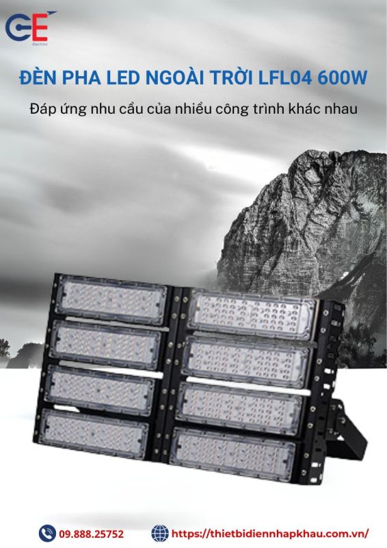 Ứng dụng đèn pha ngoài trời 600W Philips LFL04