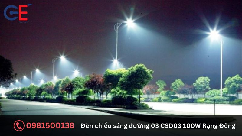Ứng dụng của đèn chiếu sáng đường Rạng Đông CSD03 100W