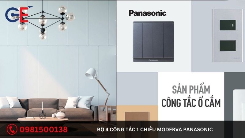 Ưu điểm của bộ 4 công tắc 1 chiều Moderva Panasonic