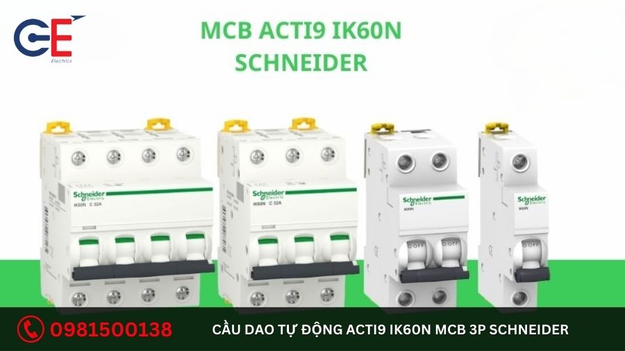 Ưu điểm của cầu dao tự động Acti9 iK60N MCB 3P Schneider