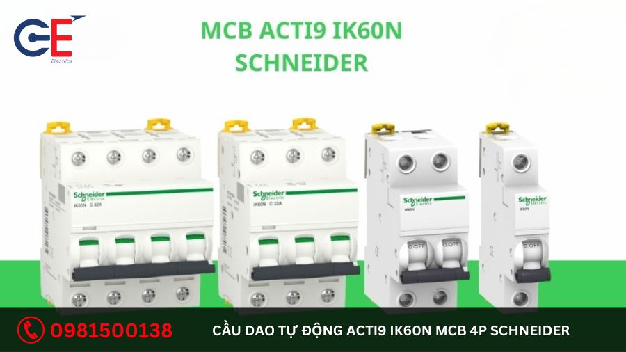 Ưu điểm của cầu dao tự động Acti9 iK60N MCB 4P Schneider