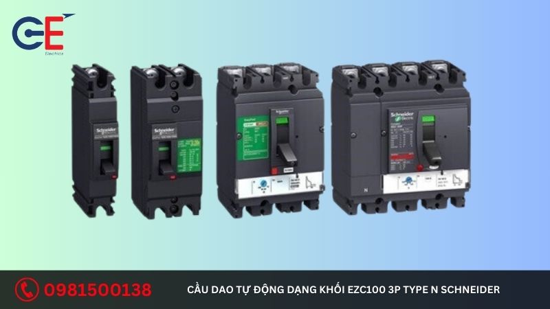 Ưu điểm của cầu dao tự động dạng khối EZC100 3P Type N Schneider