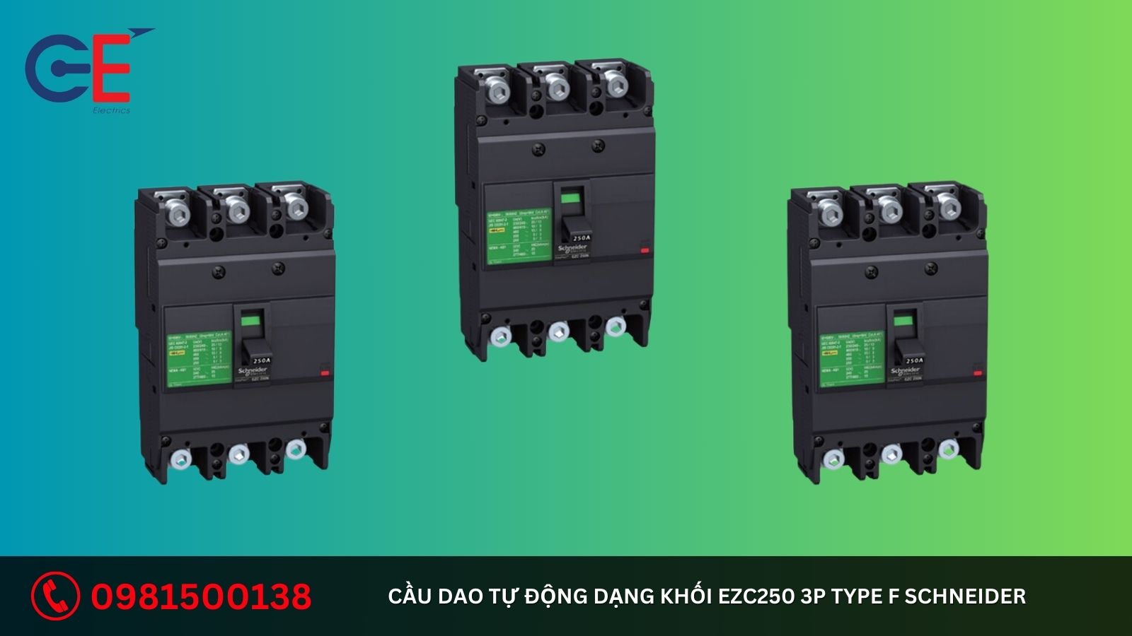 Ưu điểm của cầu dao tự động dạng khối EZC250 3P Type F Schneider