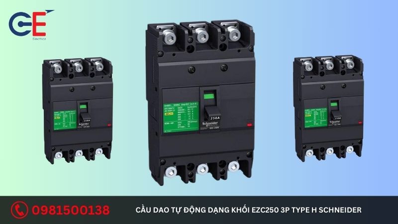 Ưu điểm của cầu dao tự động dạng khối EZC250 3P Type H Schneider