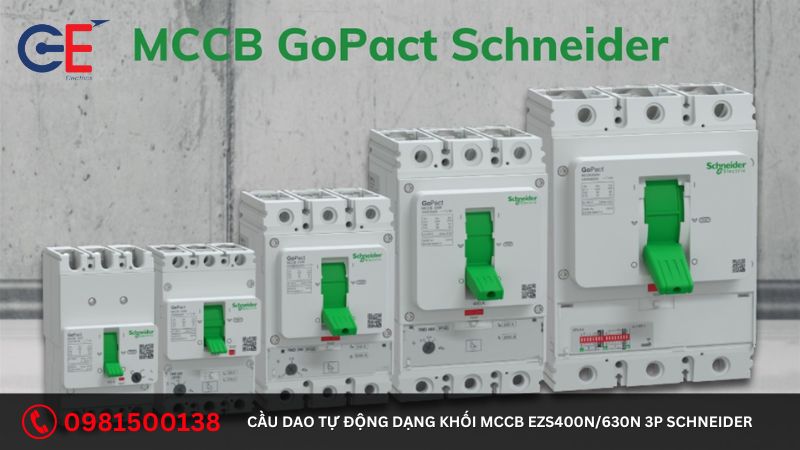 Ưu điểm của cầu dao tự động dạng khối MCCB EZS400N/630N 3P Schneider