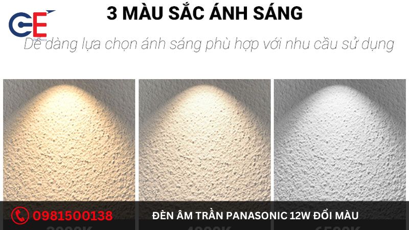 Ưu điểm của đèn âm trần Panasonic 12W đổi màu