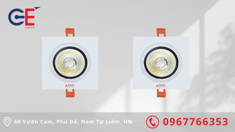 Ưu điểm của đèn âm trần vuông chóa trắng 10W Asia