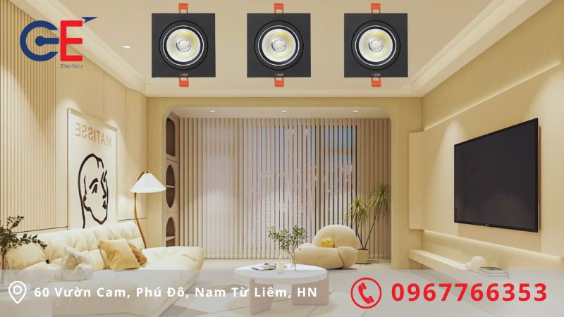 Ưu điểm của đèn ốp trần vuông thân đen 10W Asia