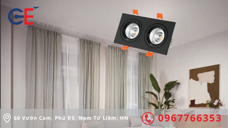 Ưu điểm của đèn âm trần vuông COB thân đen 20W Asia