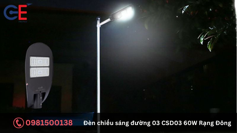Ưu điểm của đèn chiếu sáng đường Rạng Đông CSD03 60W