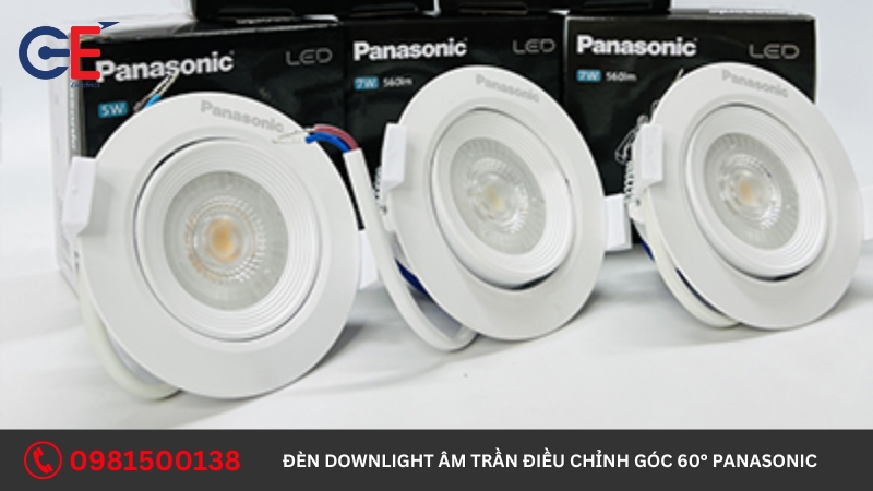 Ưu điểm của đèn Downlight âm trần điều chỉnh góc 60° Panasonic