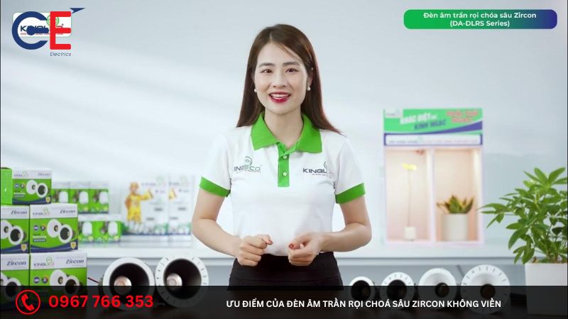 Ưu điểm của đèn âm trần rọi choá sâu Zircon không viền