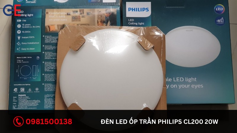 Ưu điểm của đèn LED Ốp Trần Philips CL200 20W